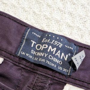 Topman Purple Skinny Chino Pants